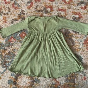 Sage green Kate Quinn  rib knit dress 6/12m